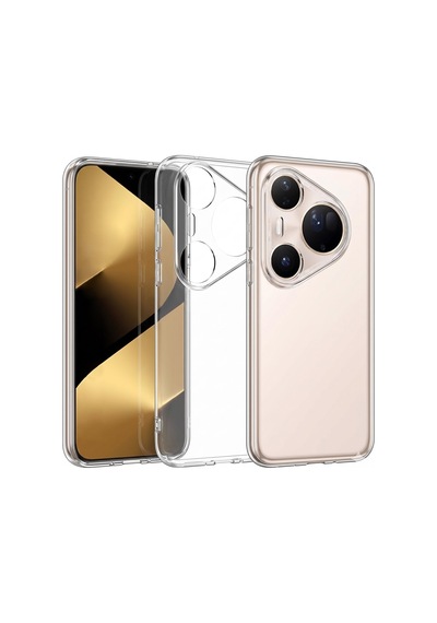 Caseonn Huawei Pura 80 Pro Kılıf Transparan Silikon Koruma Şeffaf