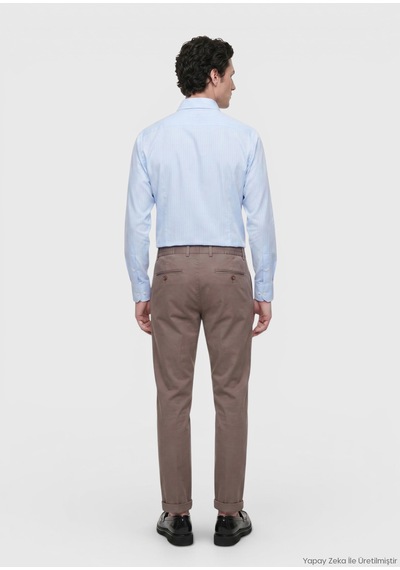 Ramsey Mürdüm Düz Dokuma Jogging Fit Casual İpek Karışımlı Pantolon mürdüm damson Color