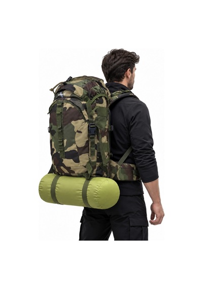 Su Geçirmez Outdoor Sırt Çantası - Dağcı Çantası - Savage Ventura 60lt- Kamuflaj Çok Renkli