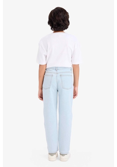 Defacto Erkek Çocuk Straight Fit Düz Paça Jean Pantolon F8501a826smnm63 Mavi-nm63