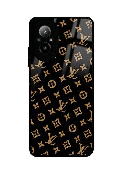Realme 12 Lite Black Lv Tasarımlı Glossy Telefon Kılıfı Siyah