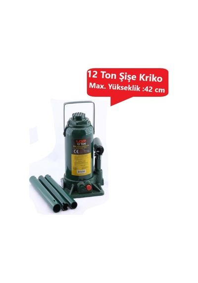Ugr 12 Ton Şişe Kriko - Araba - Tekne - Kamyon - Minibüs - Makine Yük Kaldırma