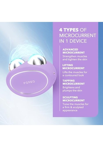 Foreo Bear 2 Advanced Lifting & Toning Microcurrent Facial Device - Anti Aging Face Sculpting Tool - Instant Face Lift - Firm & Contour - Non-ınvasive Skin Care Tools - Lavender