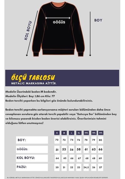 MMetalic Erkek Gri Çift Bisiklet Yaka Baskı Detaylı Standart Rahat Kesim Sweatshirt Gri