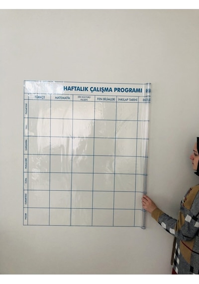 Haftalık Ders Çalışma Programı Akıllı Kağıt Tahta Yazı Tahtası 12