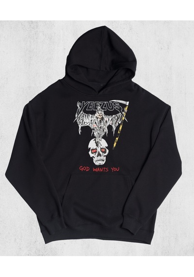 Unisex Yezuş Kapüşonlu Sweatshirt Siyah