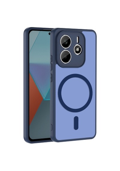 Xiaomi Redmi Note 14 4g Kılıf M-safe Şarj Özellikli Zore Babet Kapak Xiaomi Redmi Note 14 4g Zore - Lacivert