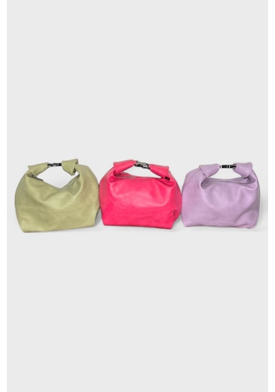 Kırmızı Deri Bucket Çanta, Metal Toka Detaylı, Ayarlanabilir Askılı, Fermuarlı Kırmızı