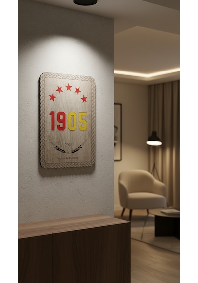 Galatasaray Mayıslar Bizimdir Yazılı Ahşap Tablo Duvar Dekoru 27x19 Cm Özel Tasarım Taraftar Hediyesi 1