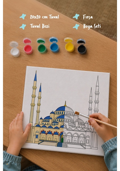 Sultanahmet Camii Şövalesiz Boya Seti 20x20