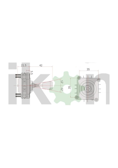 2 Eksenli Profesyonel Switch Stick Joystick 63.50Mm