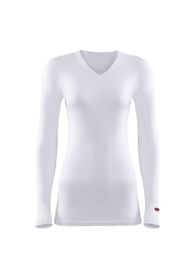 Blackspade 1257 Unisex Beyaz V Yaka Uzun Kol Thermal