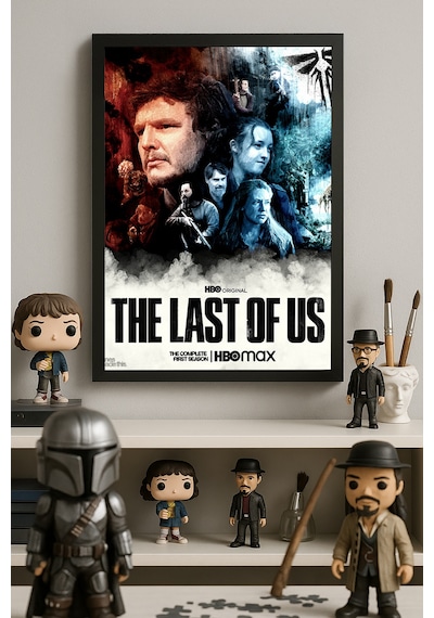 The Last Of Us Siyah Ahşap Çerçeveli Poster, Dekoratif Dizi Duvar Tablosu