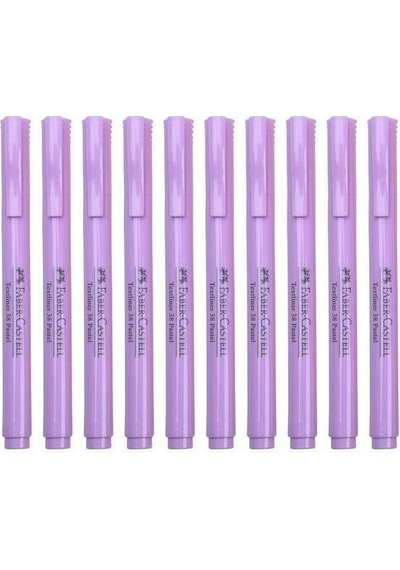 Faber 38 Kalem Tipi Fosforlu Kalem Pastel Mor 10 Lu Kutu 5030158113 Pembe