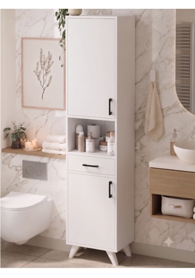 Canberra Banyo Mutfak Kileri Çok Amaçlı Dolap Beyaz