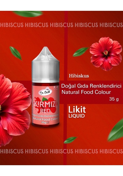 Doğal Likit Gıda Boyası Dr.gusto 35 Gr Kırmızı