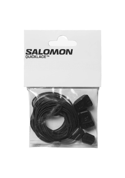 Salomon Quicklace Kit L32667200 Kilitli Elastik Yuvarlak Akıllı Bağcık Outdoor Ayakkabı Bağcığı Siyah