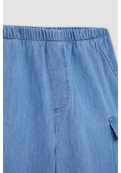 Defacto Kız Çocuk Kargo Fit Esnek Bantlı Paça Jean Pantolon B4952A824SPNM28 Mavi Defacto Kız Çocuk Kargo Fit Esnek Bantlı Paça Jean Pantolon B4952A824SPNM28 Mavi