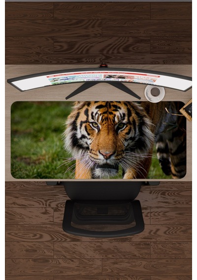 Karadeniz Kaplanı Kaymaz Dikişli Kauçuk Oyuncu Mousepad V4 - 90x40 Xxl Gaming Mouse Pad Fare Altlığı
