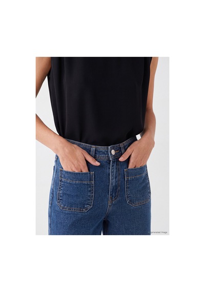LC Waikiki Alıta Cıty Farkıyla Lcwaıkıkı Classic İndigo Denim Düz Wideleg Yüksek Geniş Paça Kadın Jean Pant İndigo - 919187602 İndigo LC Waikiki Alıta Cıty Farkıyla Lcwaıkıkı Classic İndigo Denim Düz Wideleg Yüksek Geniş Paça Kadın Jean Pant İndigo - 919187602 İndigo