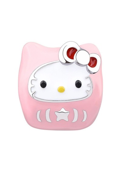 Kırmızı Fiyonlu Pembe Kedi Charm