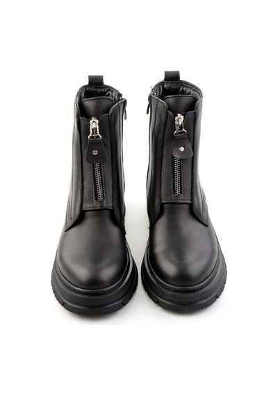 Bambi Siyah Hakiki Deri Kadın Bot & Bootie K02462089903