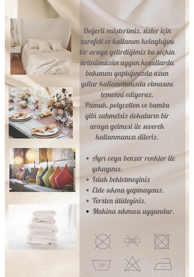Raya Lüx Jakar Bambu Kumaş Pudra Masa Örtüsü 160x320 Cm - 1103 Çok Renkli