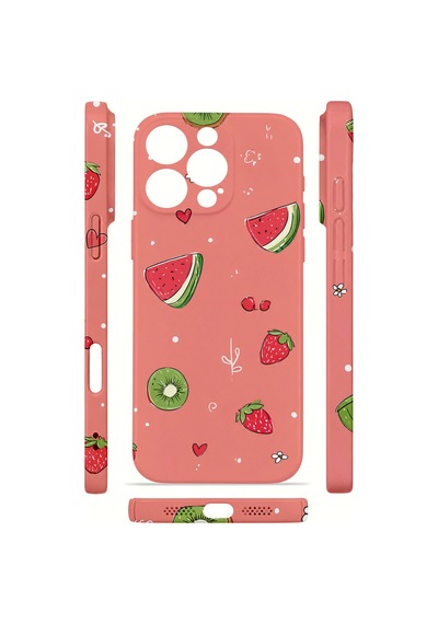 Apple iPhone Uyumlu 16 Pro Vorian İnce Kamera Korumalı Mika Kılıf Summer Fruit Crush Summer Fruit Crush Mika