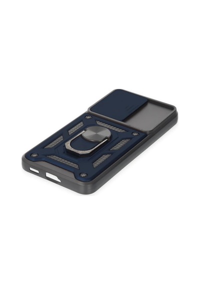Samsung Uyumlu Galaxy S23 Fe Kılıf Pars Lens Yüzüklü Silikon - Lacivert 0.2M-Çok Renkli