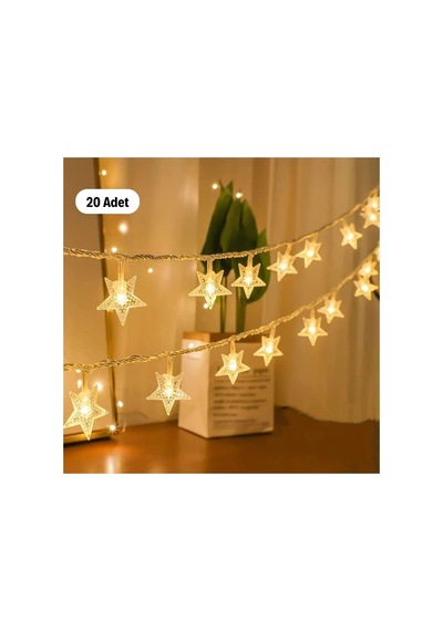 Dgc Avm 20 Adet Mini Yıldız Led 5 Metre Günışığı Rengi Dekoratif Led Belirtilmemiş