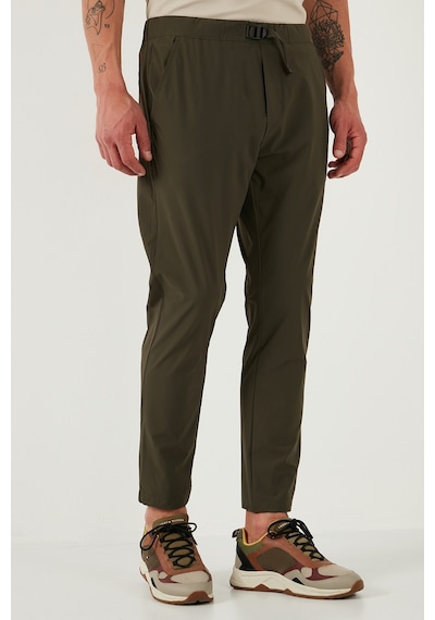 Buratti Slim Fit Lastikli Bel Boru Paça Kemer Detaylı Erkek Pantolon 5543S86Jmilano Haki