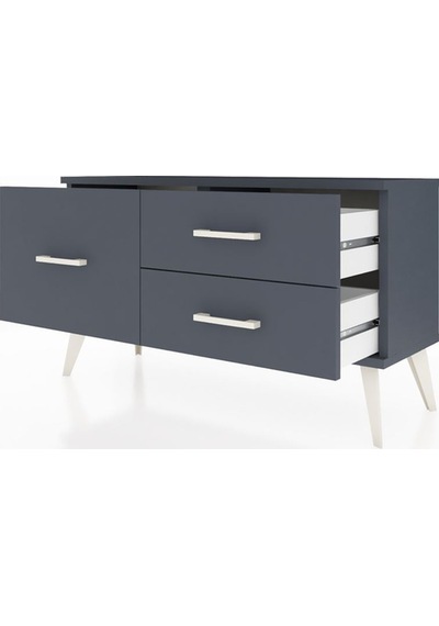 Arges Şifonyer 3 Çekmeceli 88x30x48 Antrasit-antrasit Antrasit Arges Şifonyer 3 Çekmeceli 88x30x48 Antrasit-antrasit Antrasit