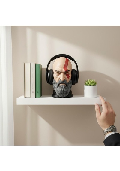 Happy3dworld Sparta Savaşçısı Büst Kulaklık Standı, 3d Baskı Antik Yunan Dekor