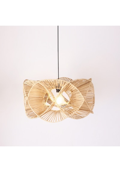 Oklid Doğal Rattan 30x60 Cm Aydınlatma Bej