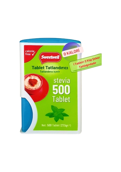 Sweetwell Stevia Tablet Tatlandırıcı 500 Tablet Sıfır Kalori
