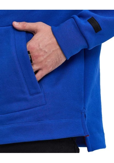 Adams Kapüşonlu Oversize Kanguru Cep Şardonlu 3 İplik Erkek Sweatshirt 001