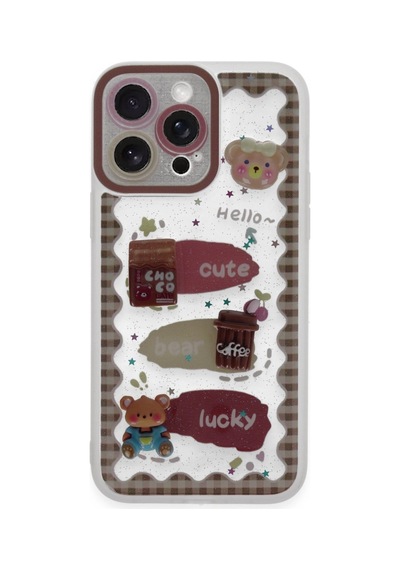 Apple iPhone Uyumlu 14 Pro Max Kılıf Sweet Desenli Silikon Kapak - Şeffaf -