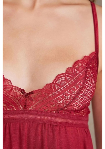 Pierre Cardin 2820 Kadın Penye Dantelli Sabahlıklı Pijama Takım-bordo Bordo Pierre Cardin 2820 Kadın Penye Dantelli Sabahlıklı Pijama Takım-bordo Bordo