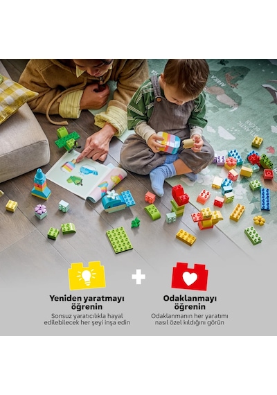 LEGO® DUPLO® Classic Renkli Yaratıcı Kutu 10479 – 1.5 Yaş ve Üzeri Çocuklar için Rakamlar İçeren Oyuncak Yapım Seti (80 Parça)