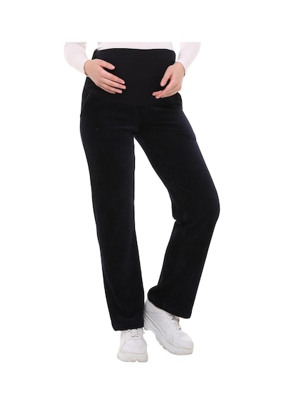 Luvmabelly Myra8511 Beli Ayarlanabilir Kışlık Kadife Hamile Pantolonu -lacivert-lacivert