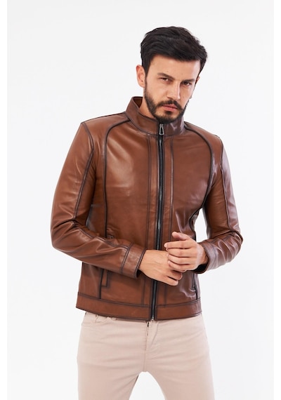 Derinss Der198 Hakiki Deri Erkek Taba Mont 001