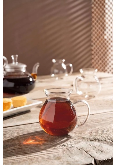 Keyfi Ala Borosilikat Cam Çay Bardağı Seti, 200ml, 6'li, Termisil Kupa, Şık Ve Dayanıklı 12 Çok Renkli