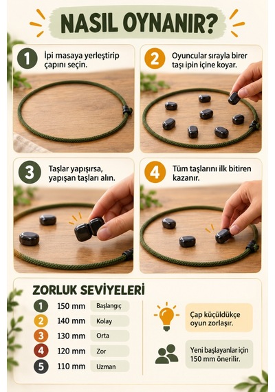 24 Parça Manyetik Taş Strateji Zeka Oyunu Ayarlanabilir İpli Taşınabilir 5 Farklı Zorluk Seviyeli Oyun