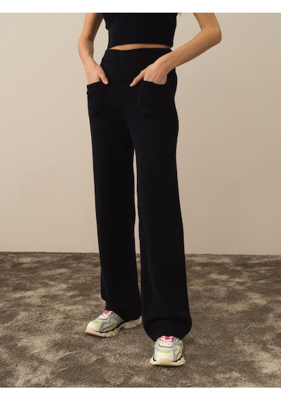Xint Lacivert Lüks Pamuk Dokulu Regular Fit Pantolon 850959