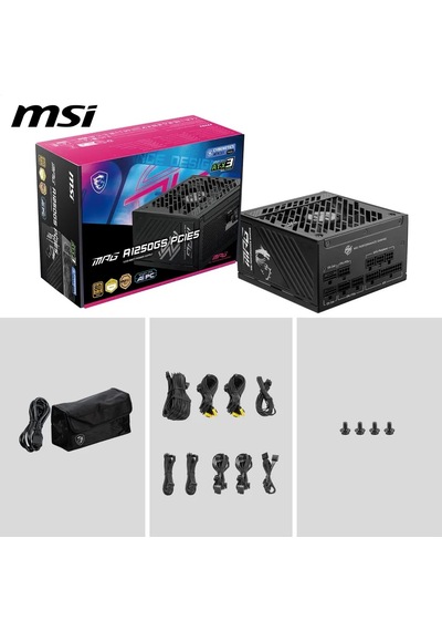 Msı Mpg A1250gs Pcıe5 Atx 3.1 1250w Bilgisayar Güç Kaynağı 398373622