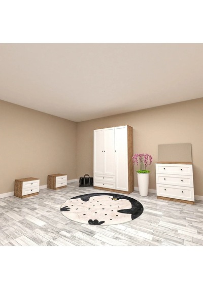 Country Genç Odası Takımı Mdf Beyaz Country Genç Odası Takımı Mdf Beyaz