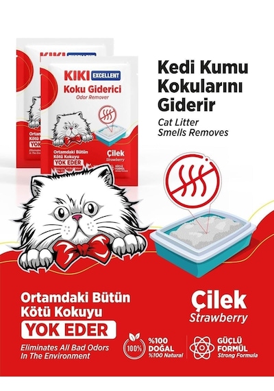Kedi Kumu Koku Giderici - 25gr / Çilek Kokulu