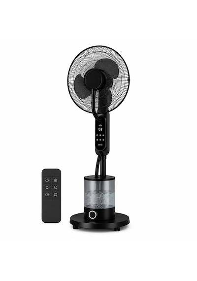 16 İnç Buharlı Vantilatör, 4l Su Hazneli Ayaklı Fan, Uzaktan Kumandalı, Led Ekranlı, 3 Hız Kademeli, 3 Modlu, Nemlendirici Özellikli, Salınımlı Sessiz Vantilatör