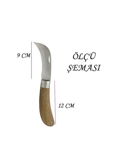 Aşı Bıçağı Eğri Uçlu Bağ Bıçağı Çakısı + Aşı Bandı + Aşı Macunu 3'lü Set