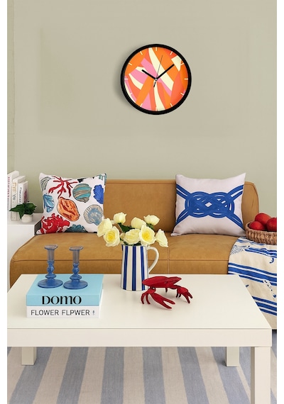 Modern Tasarım Duvar Saati - 30cm - Önü Camlı Siyah Kasa - Sessiz Mekanizma-jh0475 Siyah